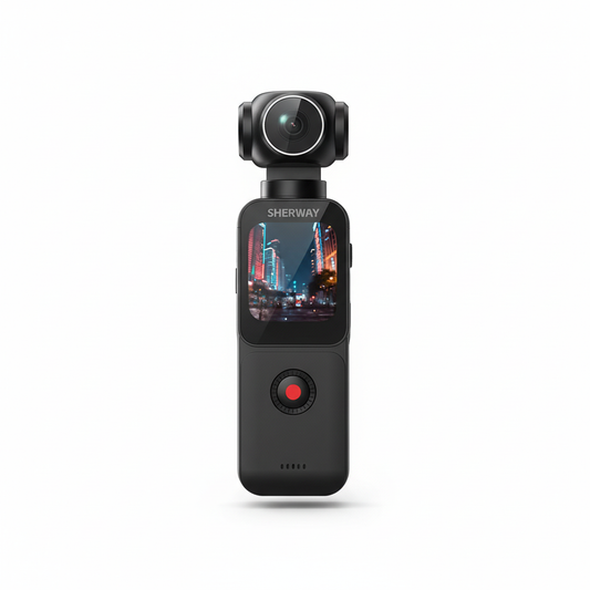 4K Pocket Action Camera 270° Auto Rotatable Stabilization Touch Screen Sports DV Bodycam 4X Zoom Portable Digital Video Recorder