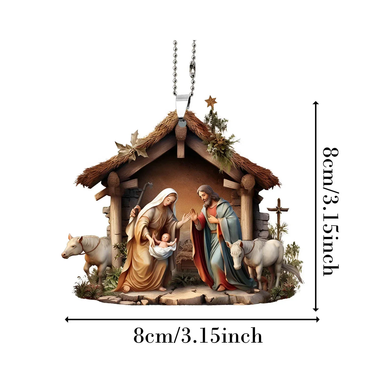 Petite crèche décorative – Jésus et la Sainte Famille - Image #0