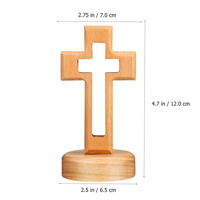 Croix chrétienne sur pied – Symbole de foi et de paix - Image #0