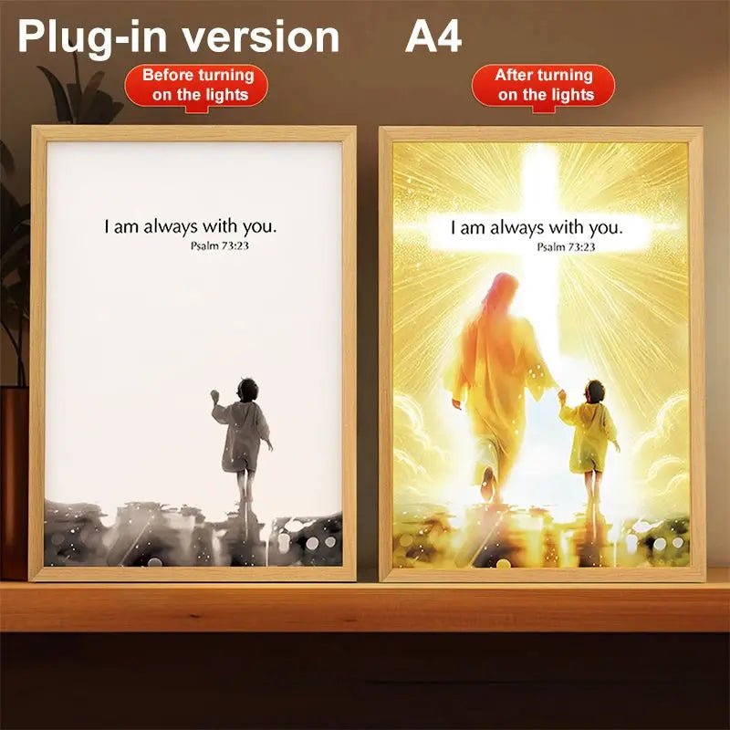 ✝️ Cadre Décoratif Chrétien – Parole de Foi & Message Spirituel pour votre Intérieur 🕊️ - MonBerger