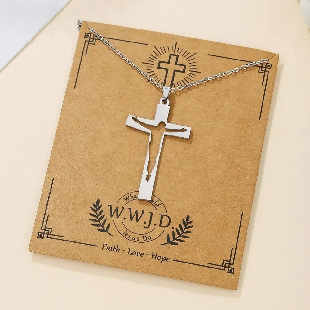 Collier Croix en Acier Inoxydable – Bijou Chrétien Homme & Femme | Design Spirituel - MonBerger