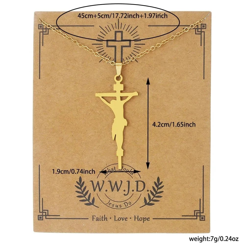 Collier Croix en Acier Inoxydable – Bijou Chrétien Homme & Femme | Design Spirituel - MonBerger