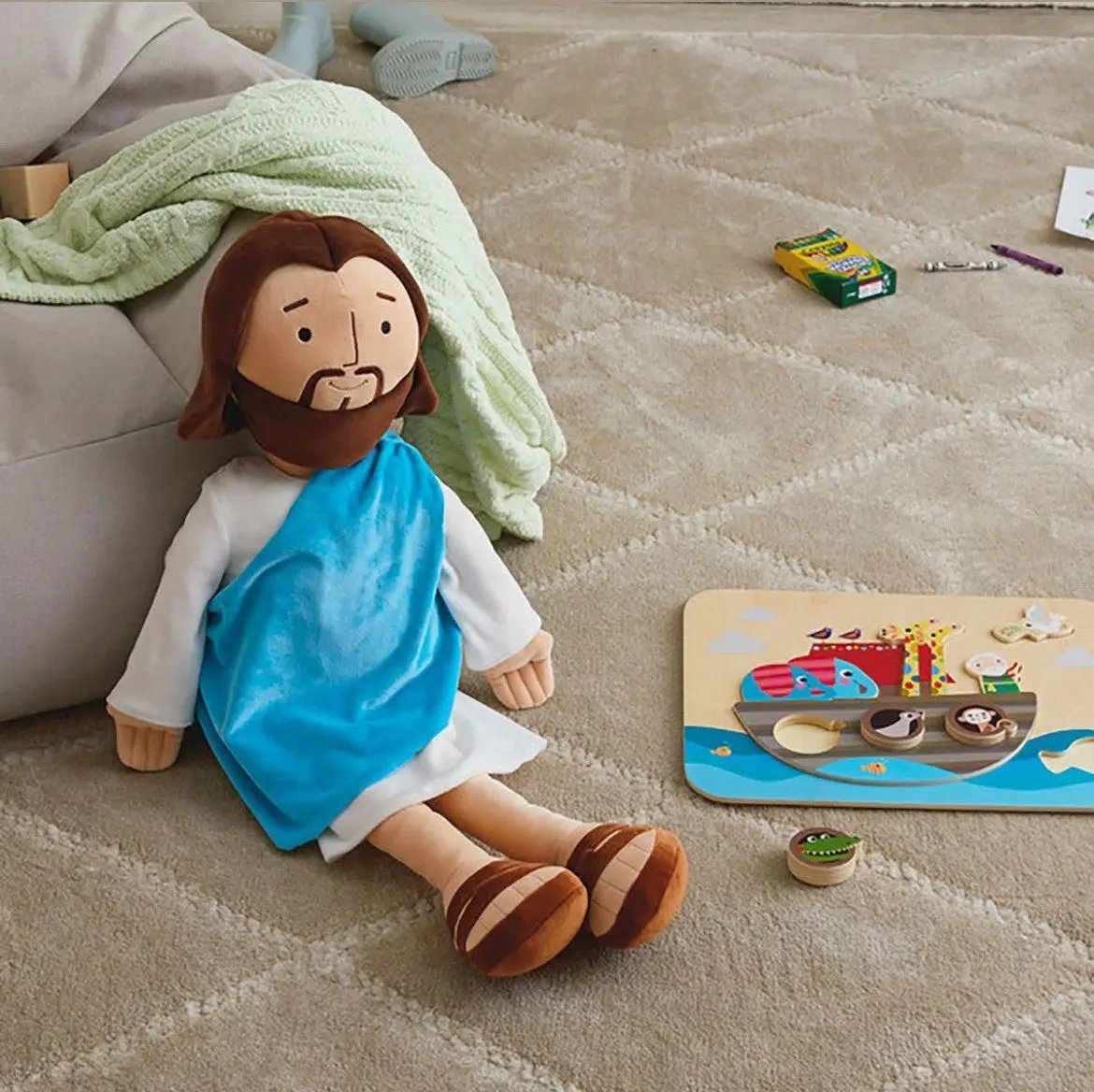 🧸 Peluche de Jésus – Douceur & Sérénité à la Maison ✝️ Cadeau Spirituel Mignon - MonBerger